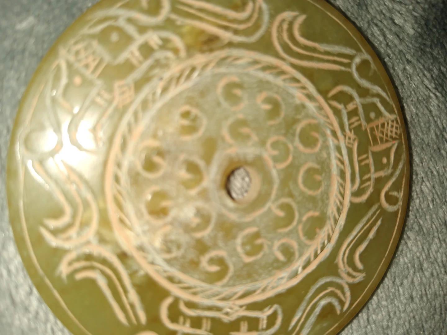 Two hand carved Chinese antique buy discs - photo 2