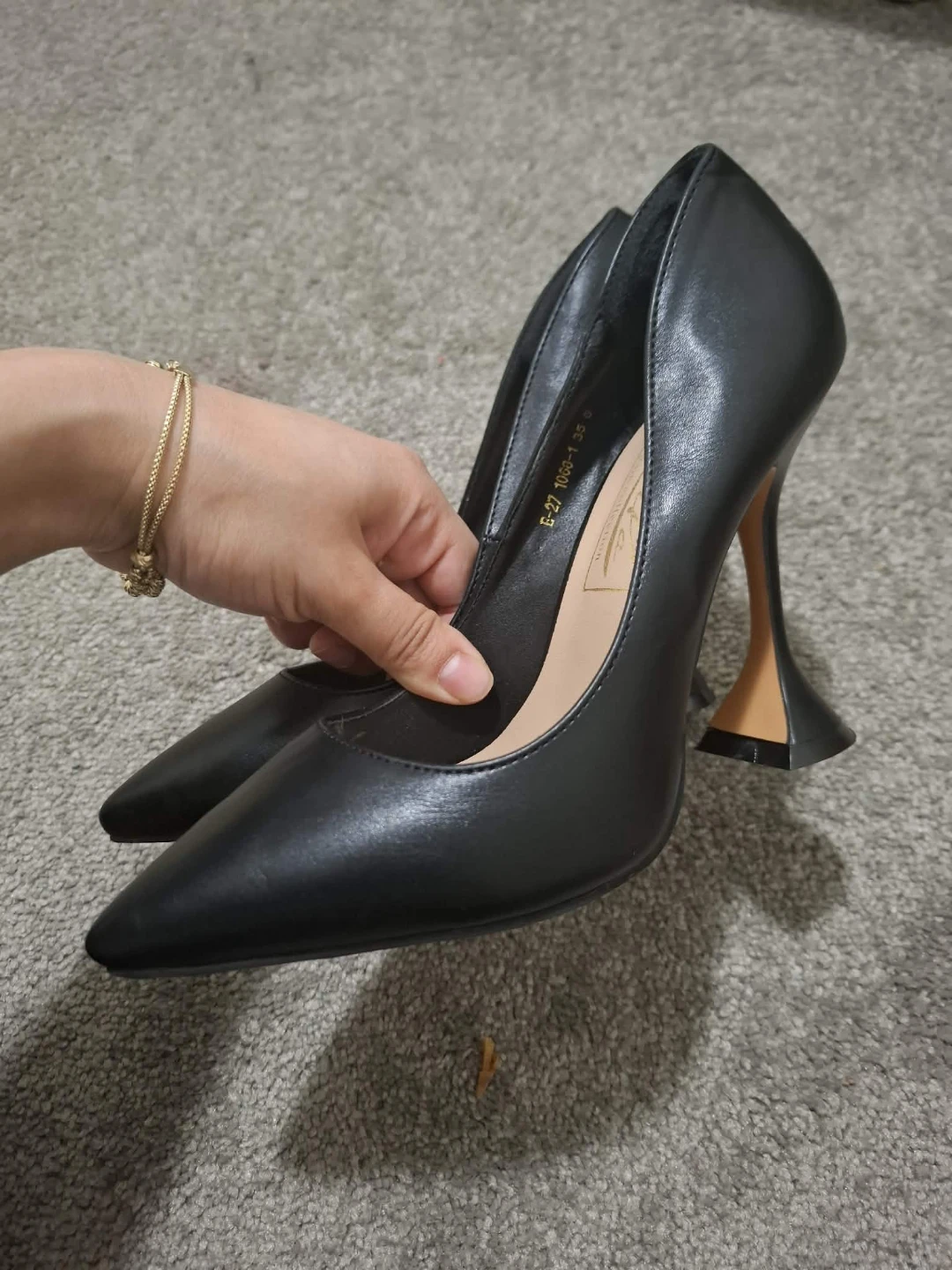 Black Pointed Toe Stiletto Heels - photo 2