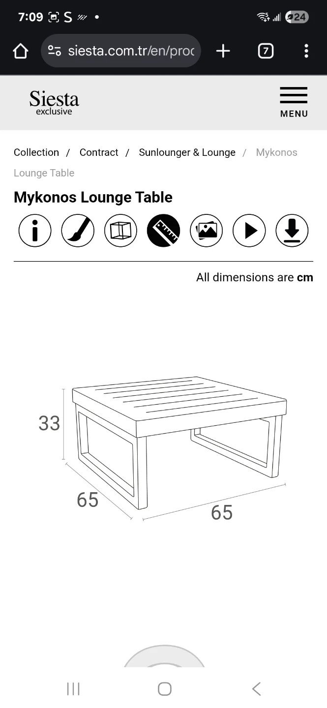 Siesta Mykonos Lounge Table - White - photo 4