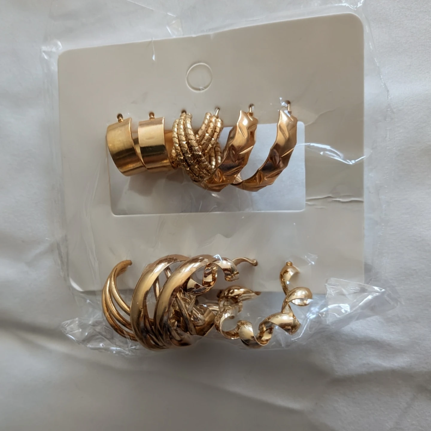 Fashion Jewelry Gold-Tone Hoop Earring Set - photo 2