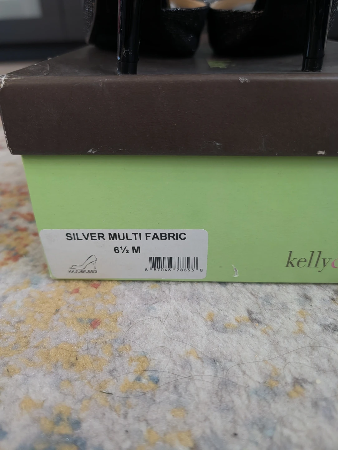 Kelly & Katie Silver Multi Fabric Peep Toe Heels Size 6.5 - photo 4