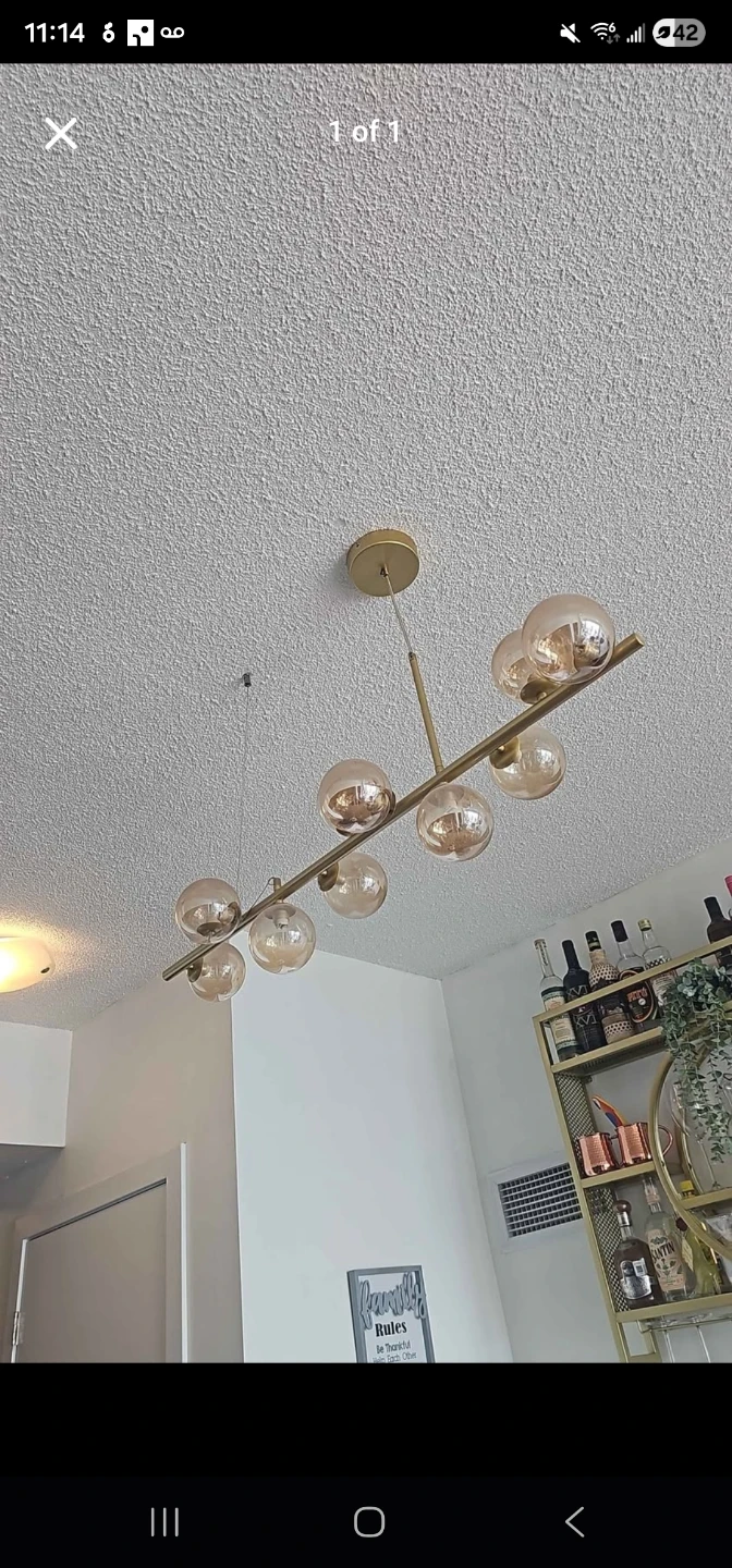 Gold Glass Globe Lamp