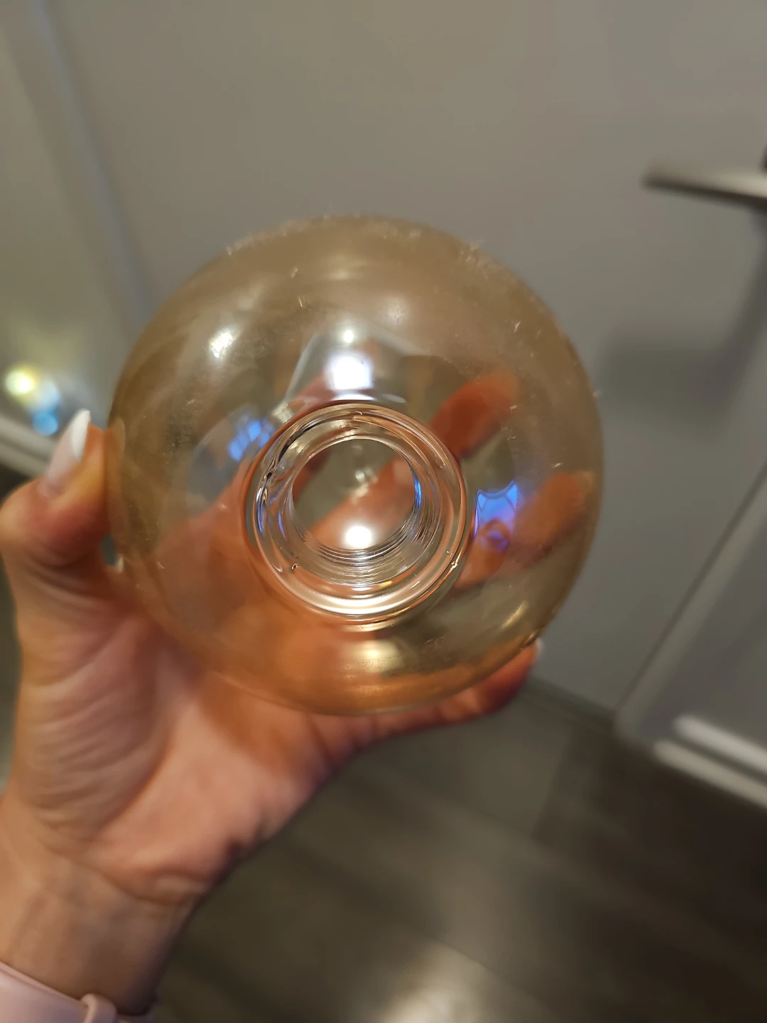 Gold Glass Globe Lamp - photo 3