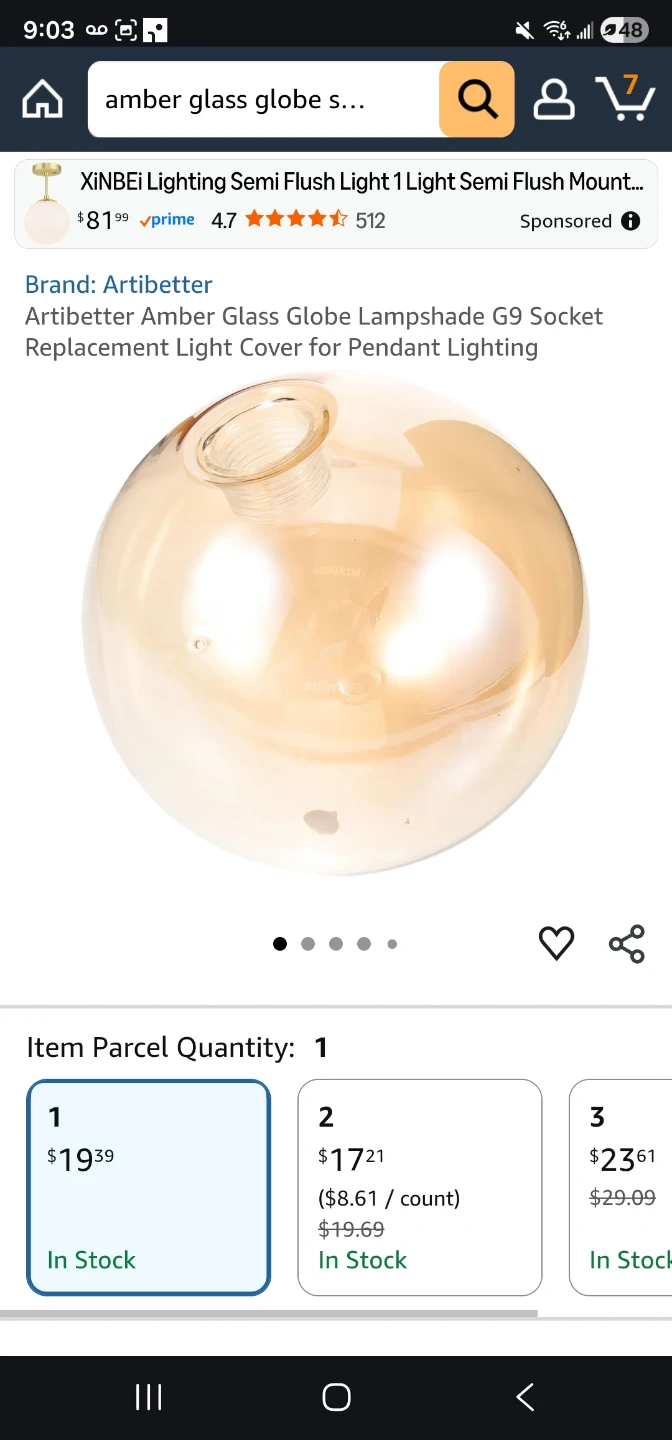 Gold Glass Globe Lamp - photo 4
