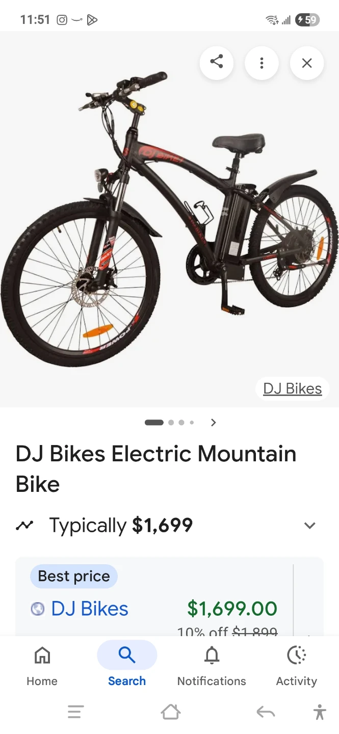 DJ Bikes Electric Mountain Bike