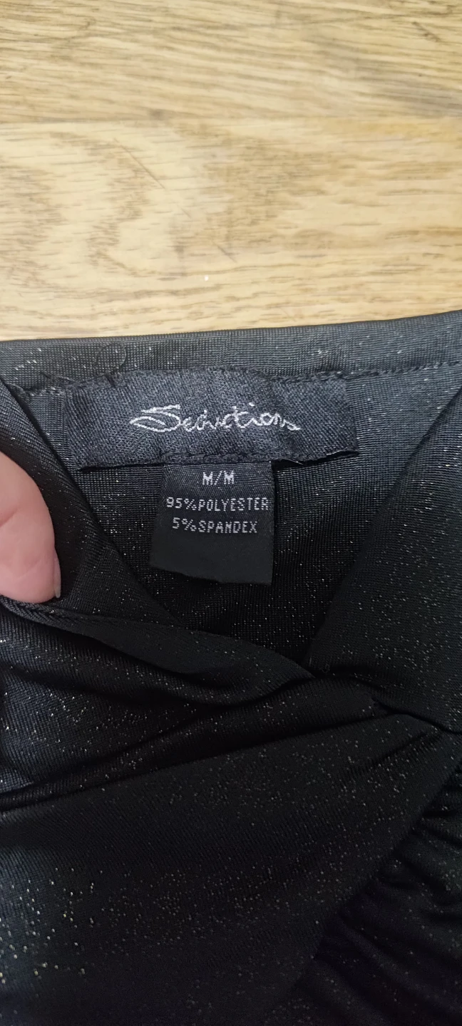 Seductions Black Ruched Sparkle Dress M/M - photo 2