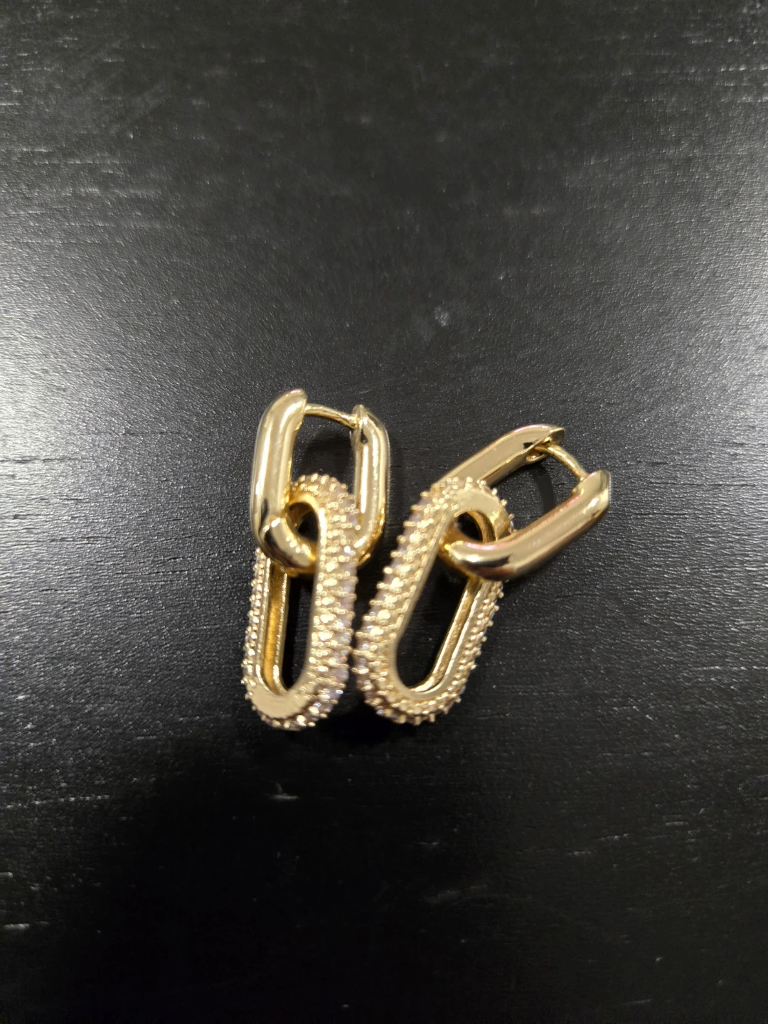 Gold Hoop and Link Earrings Set - photo 5