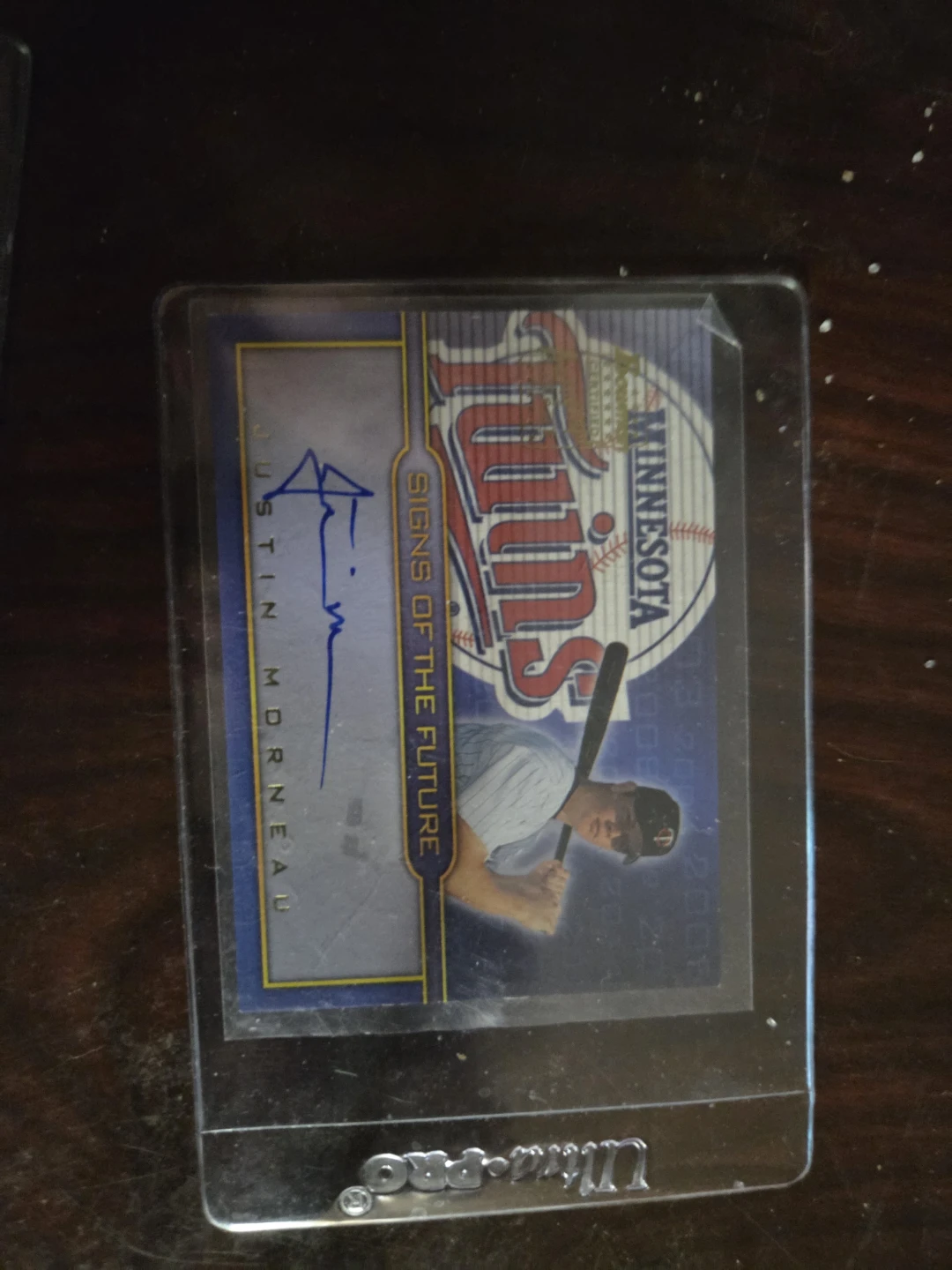 Justin Morneau 2002 Bowman Draft Autograph Baseball Card