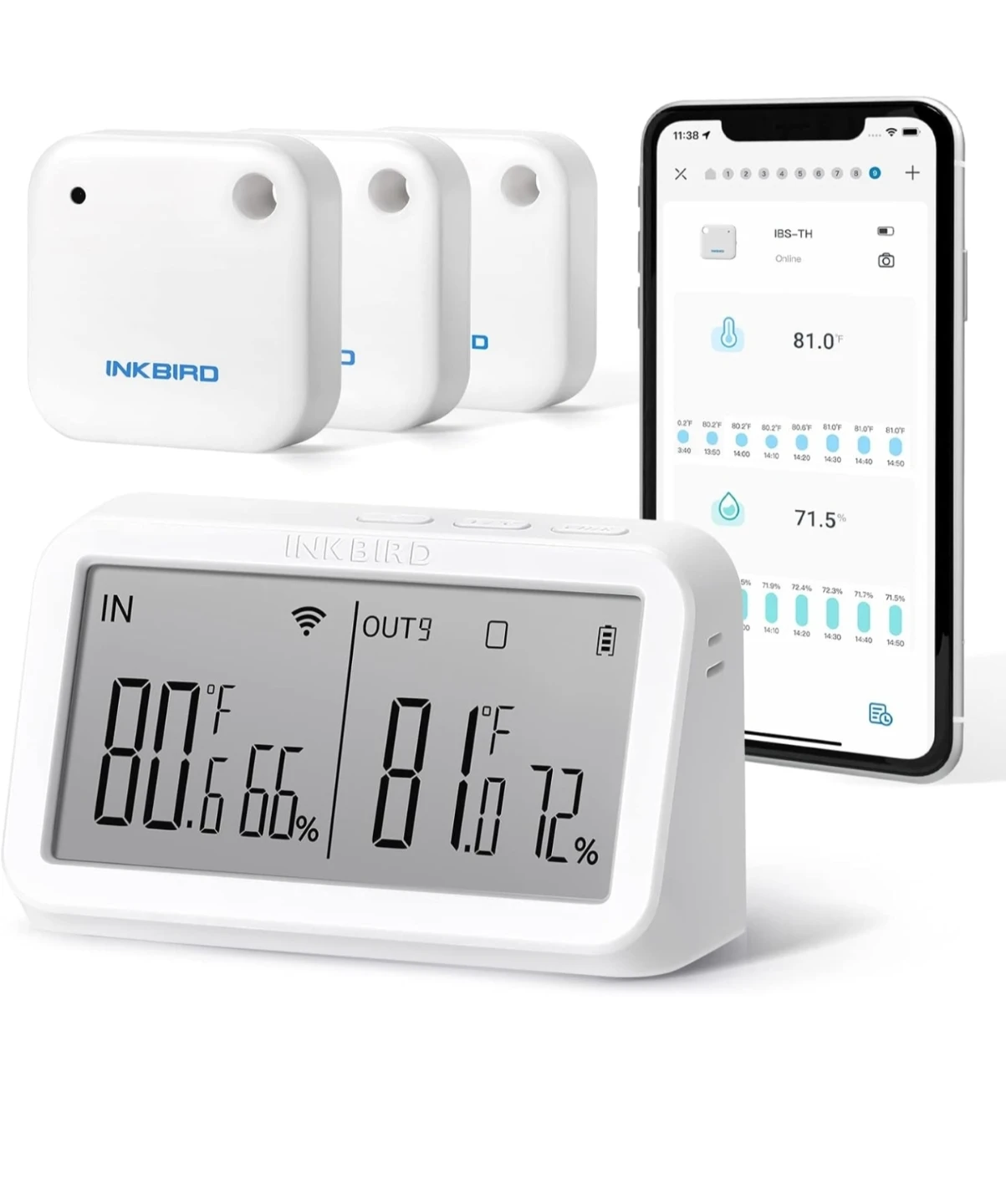 INKBIRD Wireless Thermo-Hygrometer Set