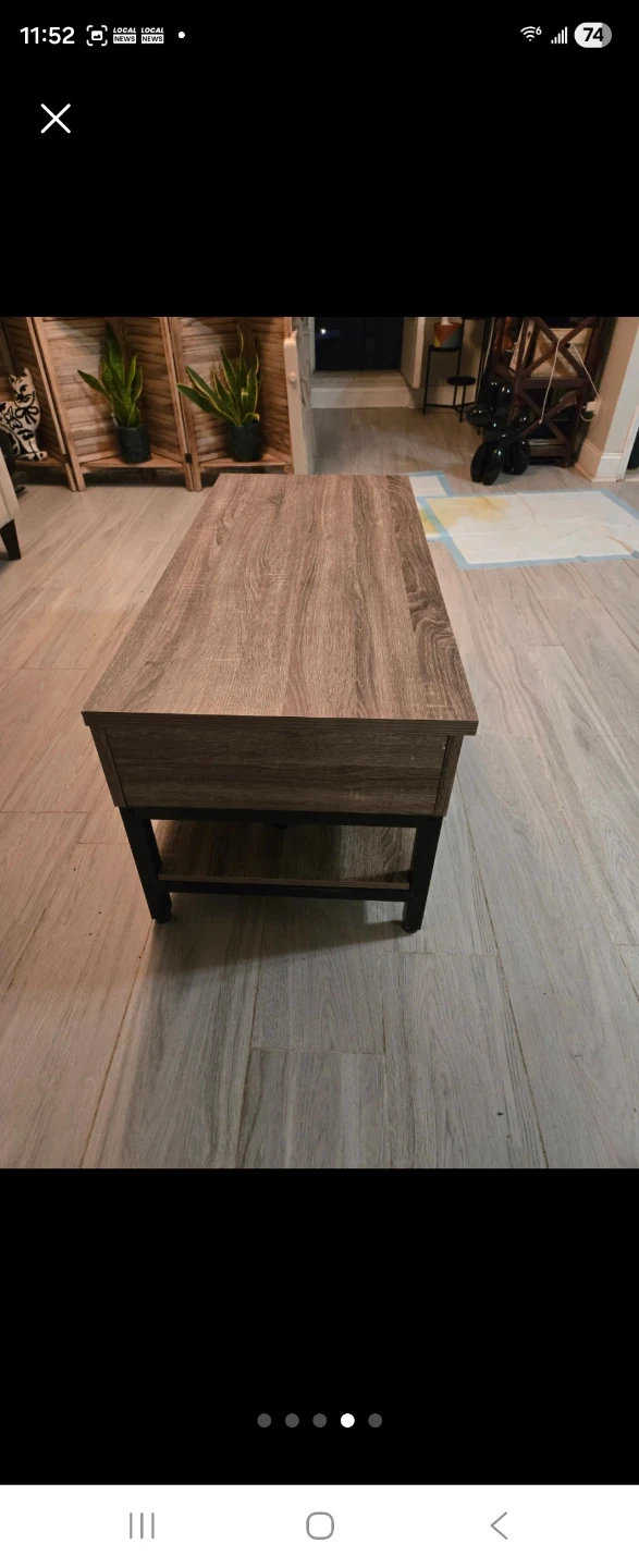 Lift Top Coffee Table with Storage - photo 3
