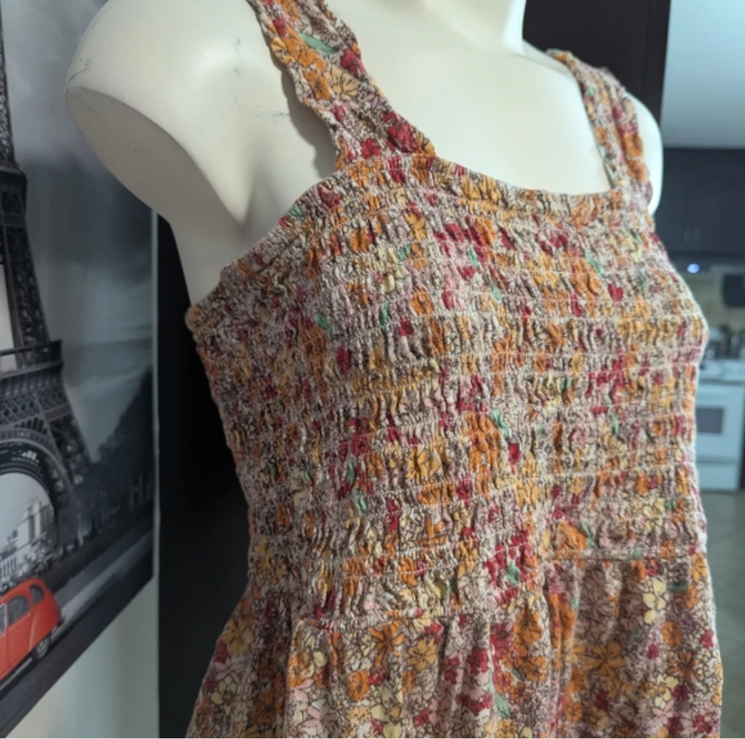 maurices Smocked Floral Tank Top - Size L - photo 2