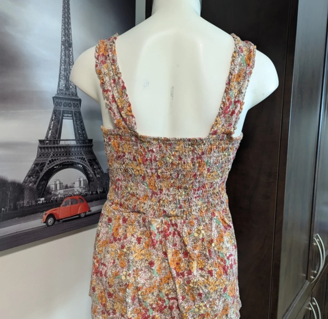 maurices Smocked Floral Tank Top - Size L - photo 3