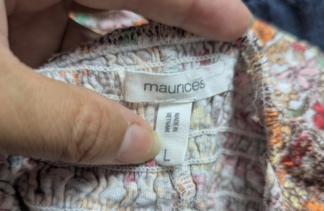 maurices Smocked Floral Tank Top - Size L - photo 4