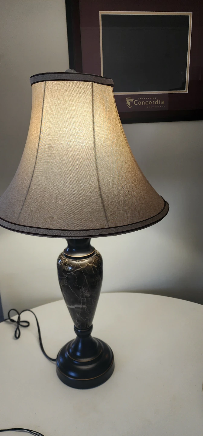 Table Lamp with Fabric Shade