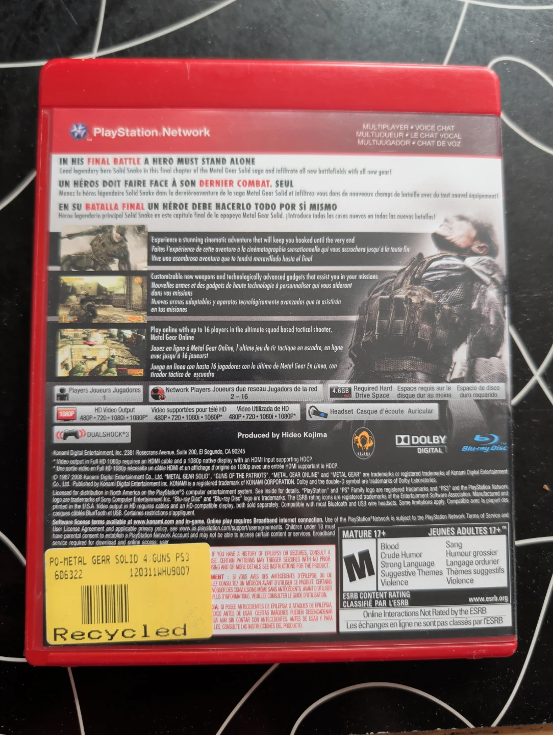 Metal Gear Solid 4 PS3 game - photo 2