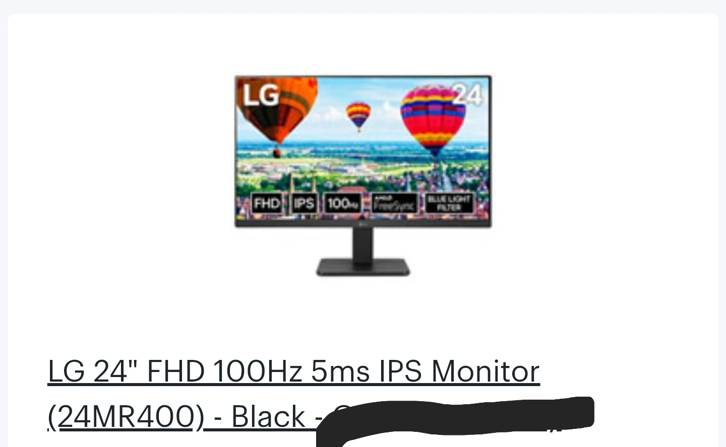 LG Monitor 24" (24 MR 400)