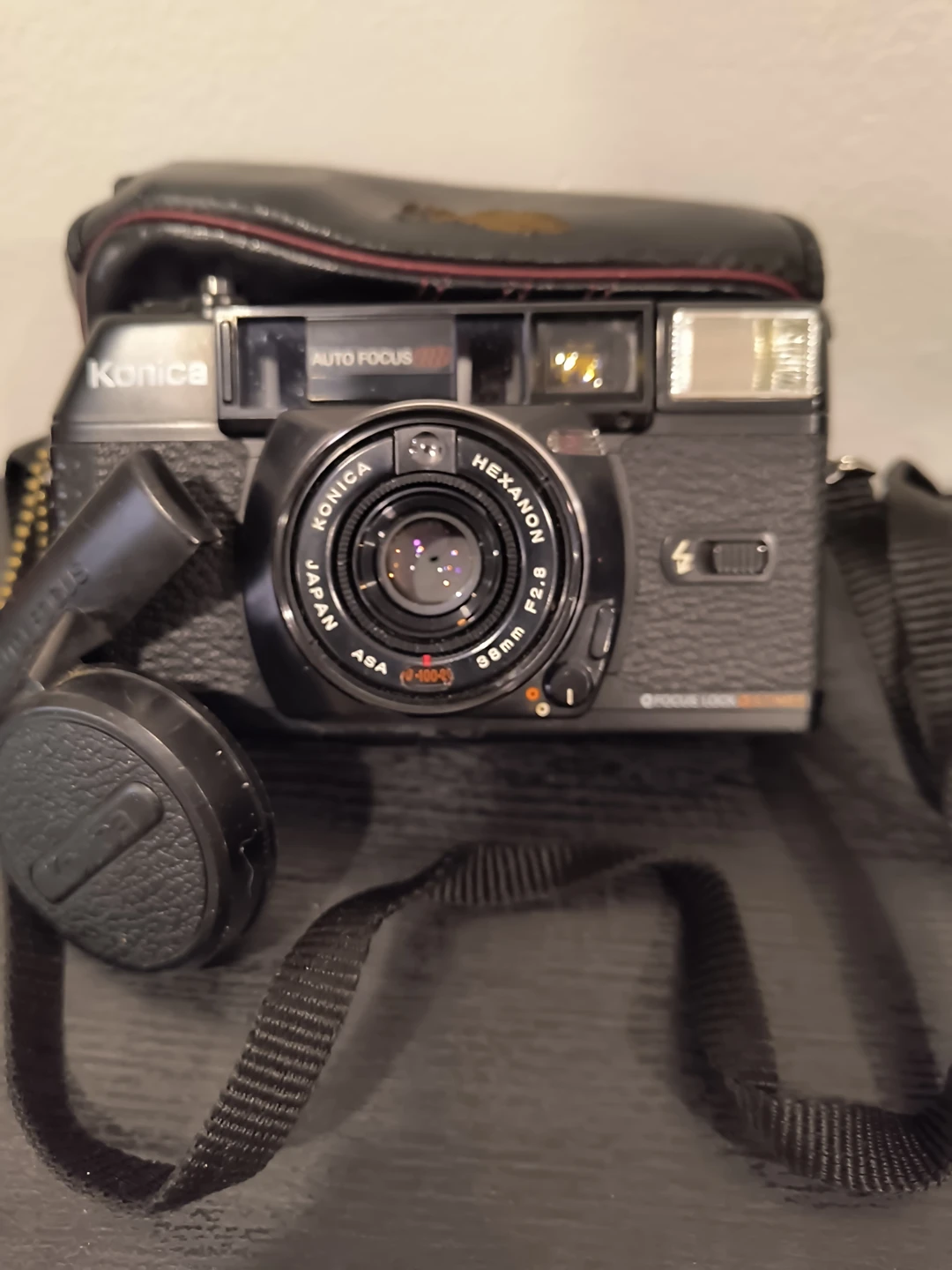 Konica Auto Focus AF-M Dual-600 II 35mm Camera with Case