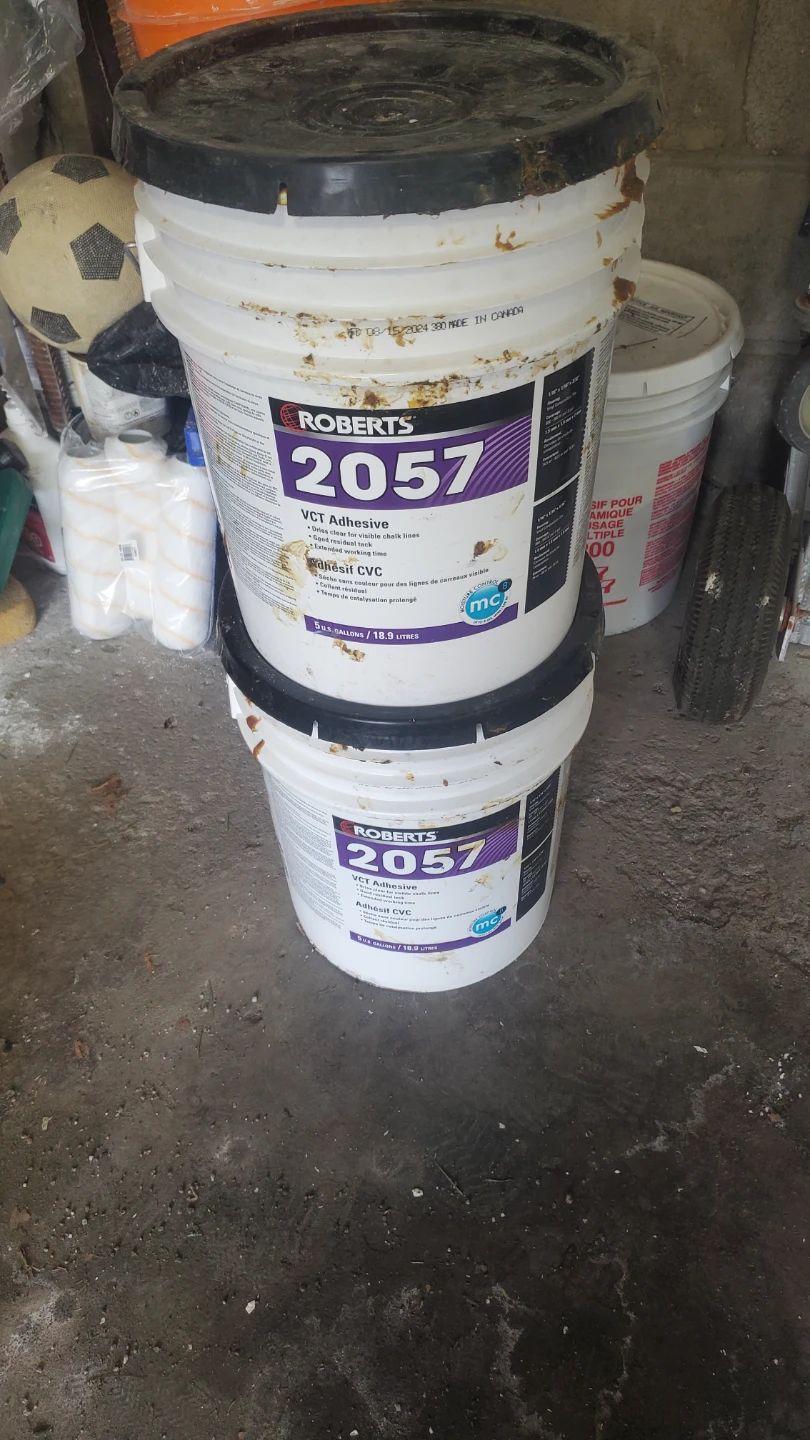 2 x Roberts 2057 VCT Adhesive Buckets - 5 Gallons Each