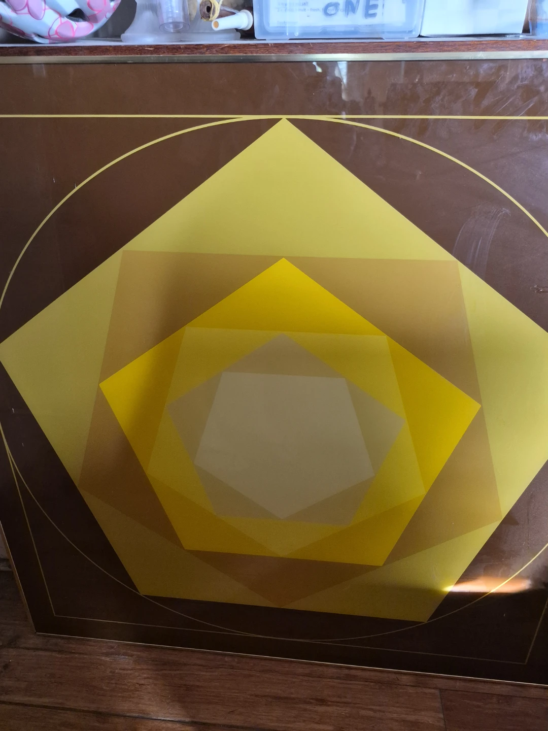 Mid-Century Geometric Print Artwork