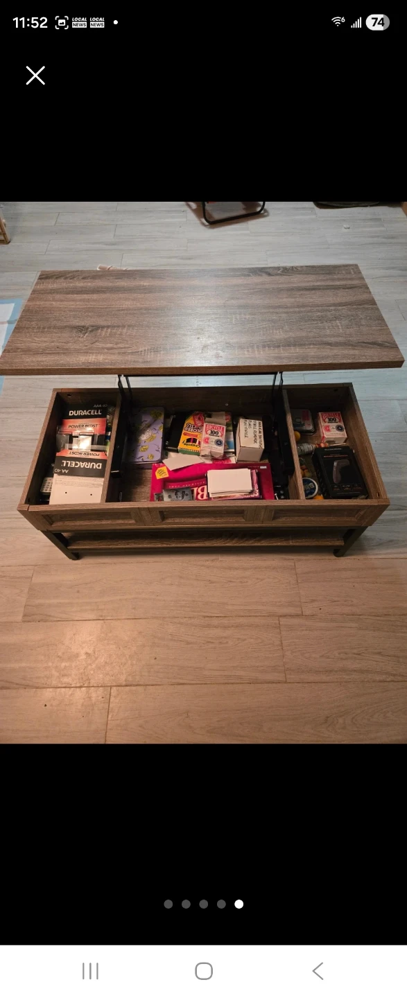 Lift Top Coffee Table with Storage - photo 4