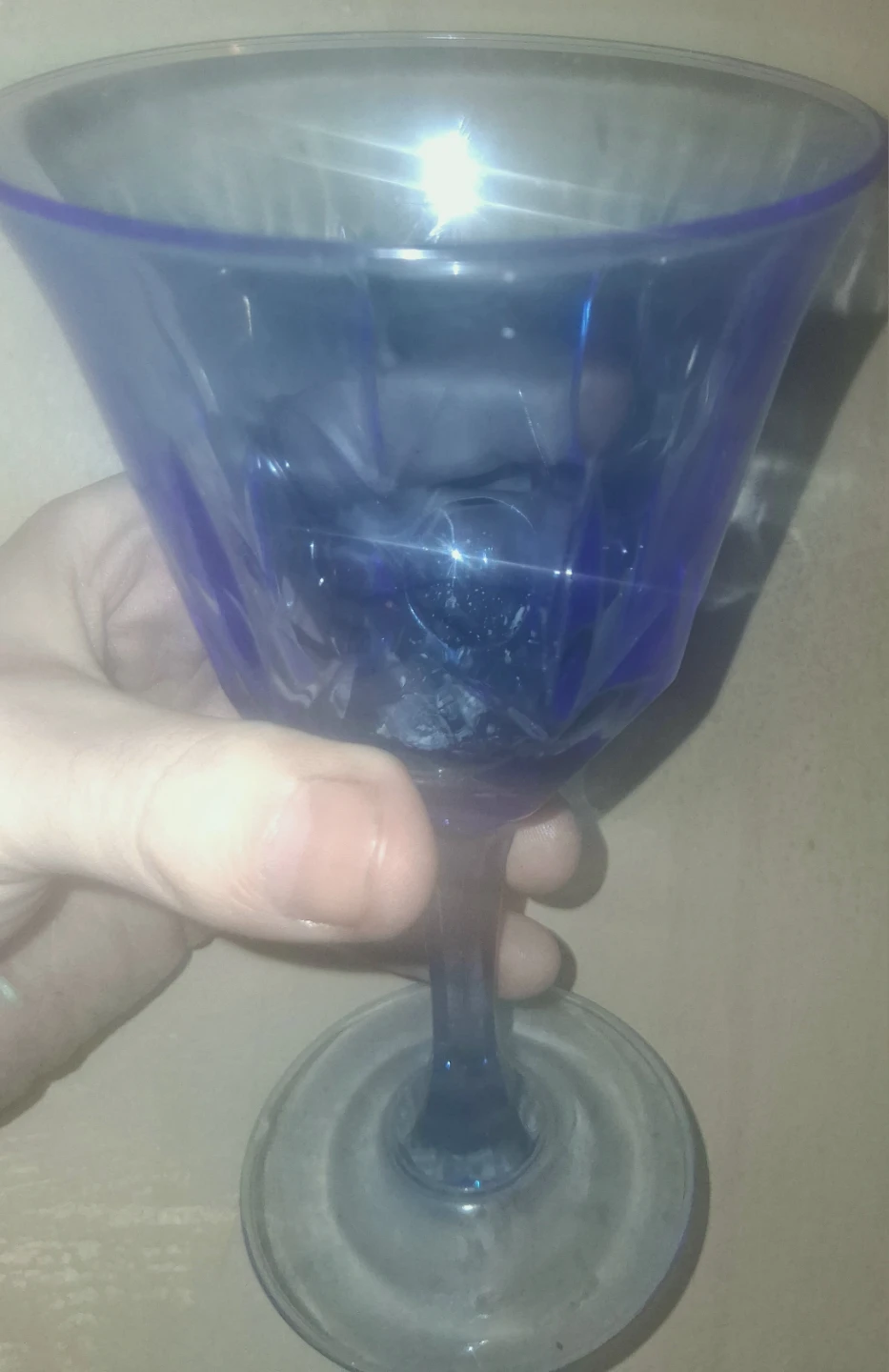 Cobalt Blue Drinking Glass+ A Blue Wine Glass. - photo 2