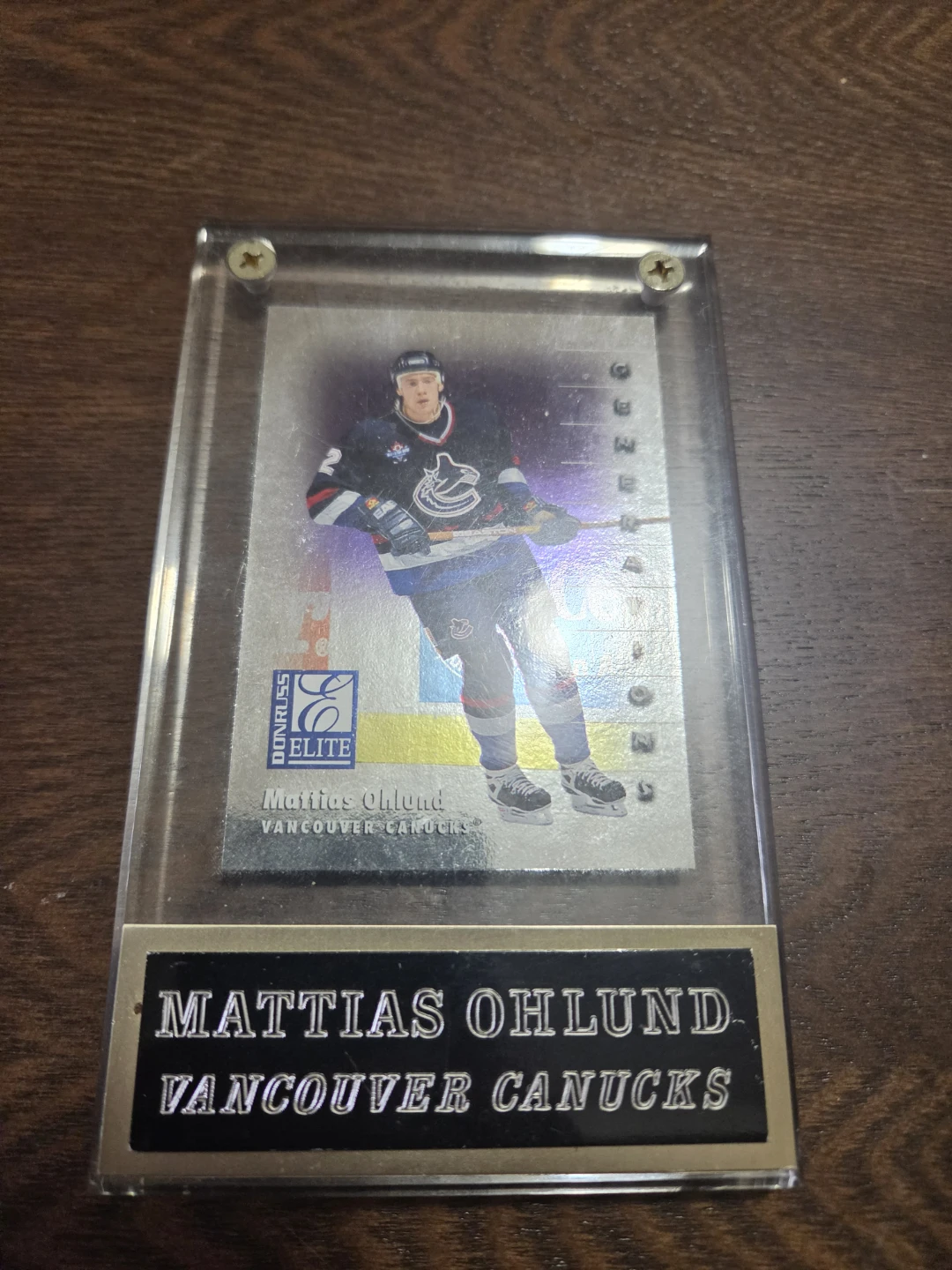 Mattias Ohlund Vancouver Canucks 1998 Donruss Elite Hockey Card