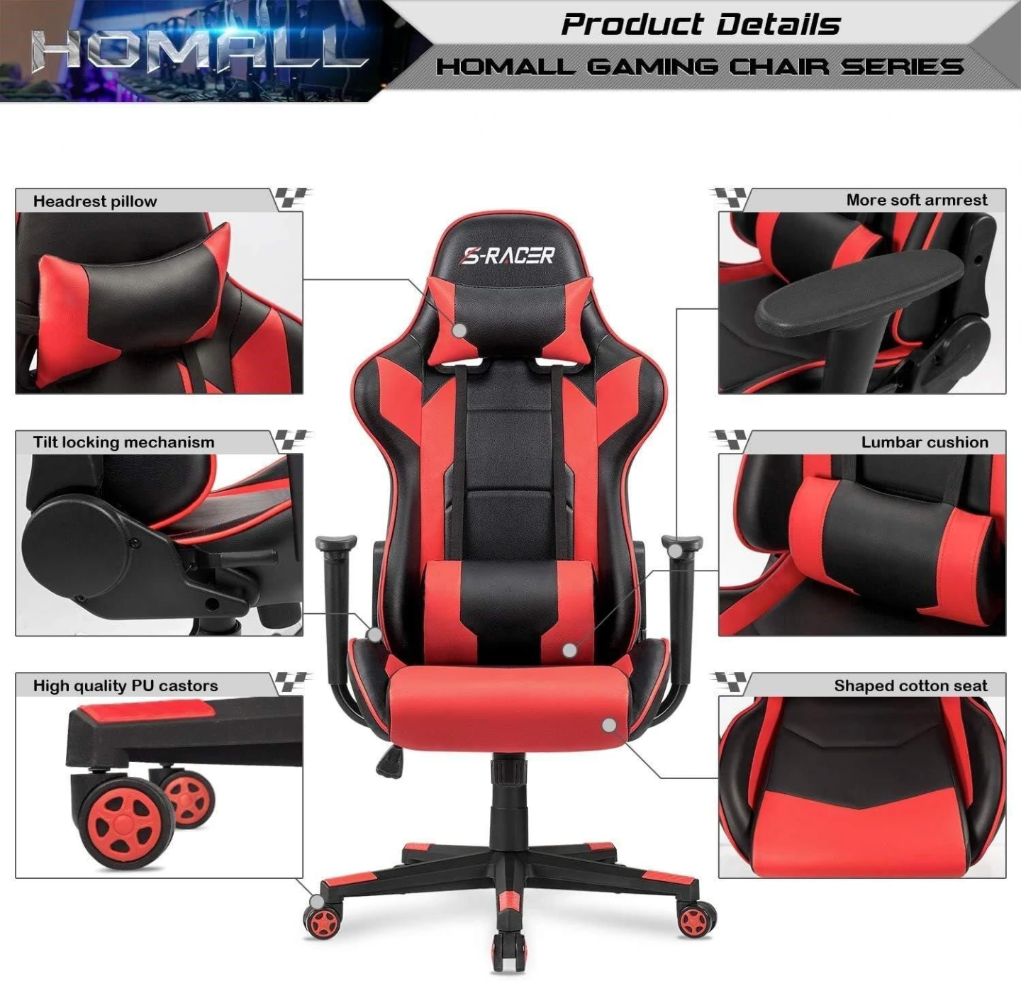 HOMALL Gaming Chair - photo 2