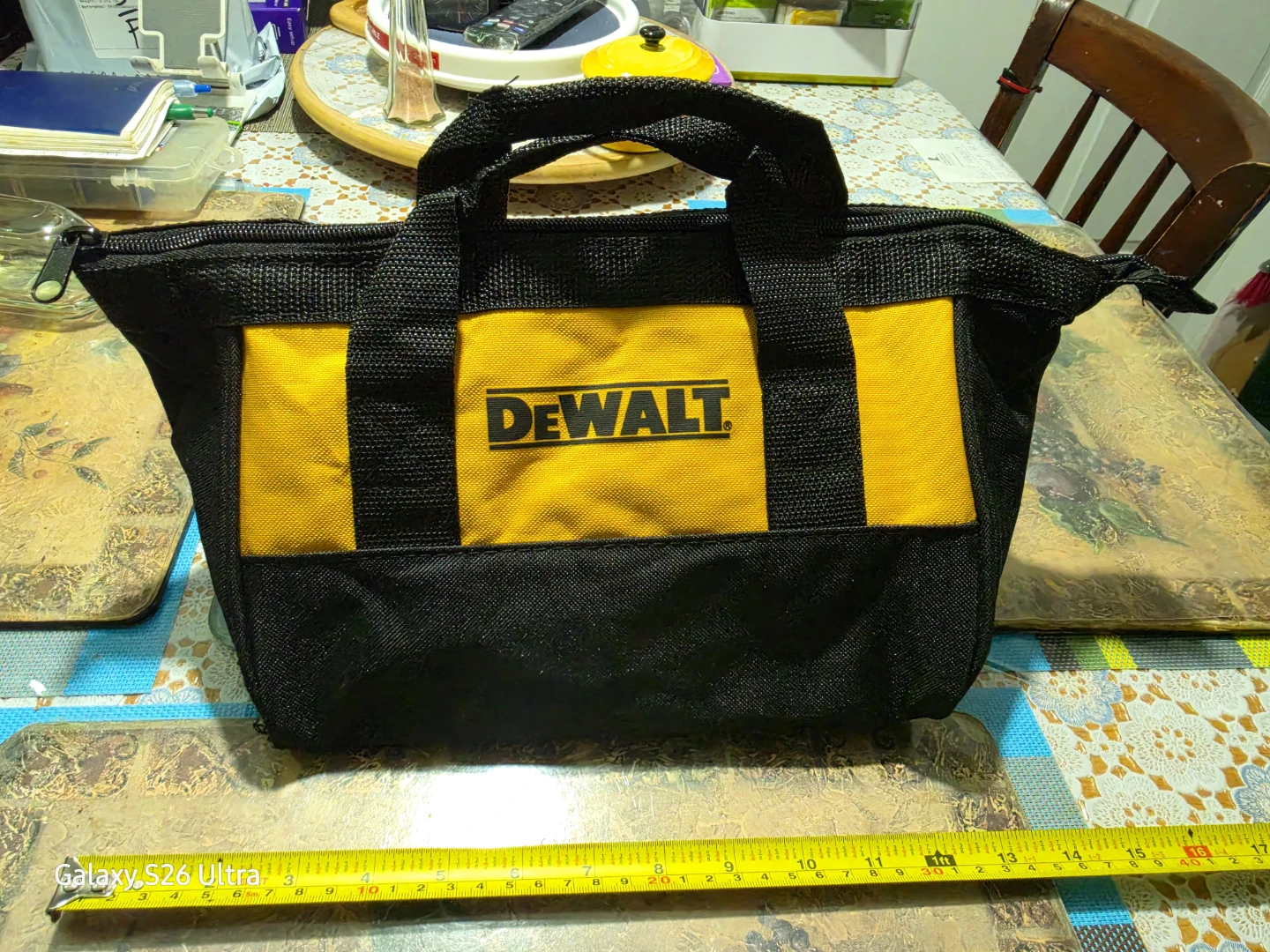 Dewalt Medium Duty Nylon Tool Bag Fits Drills Batteries Charger