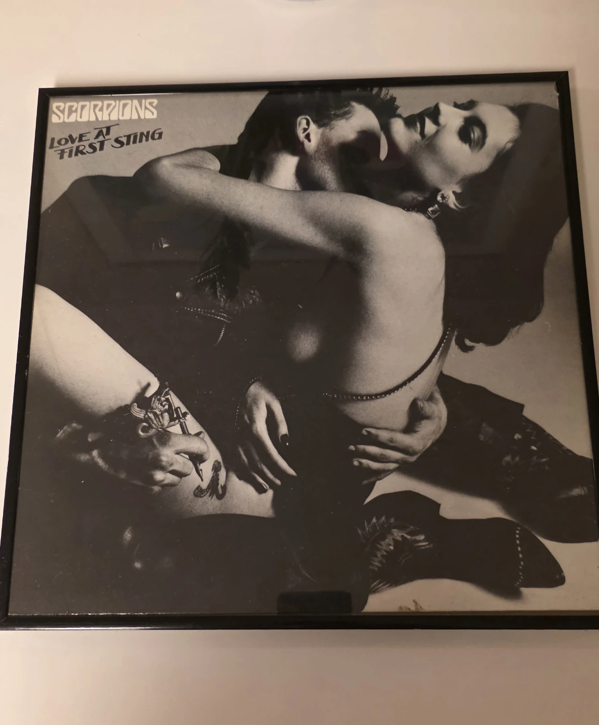 Framed Scorpions Love at First Sting Vinyl Record