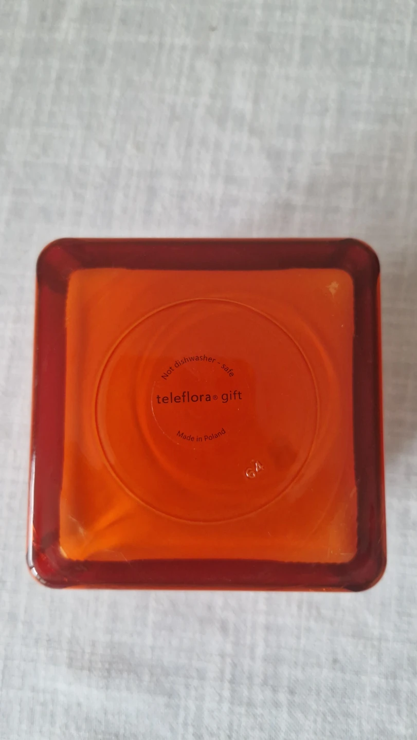 Orange Square Vase - photo 3
