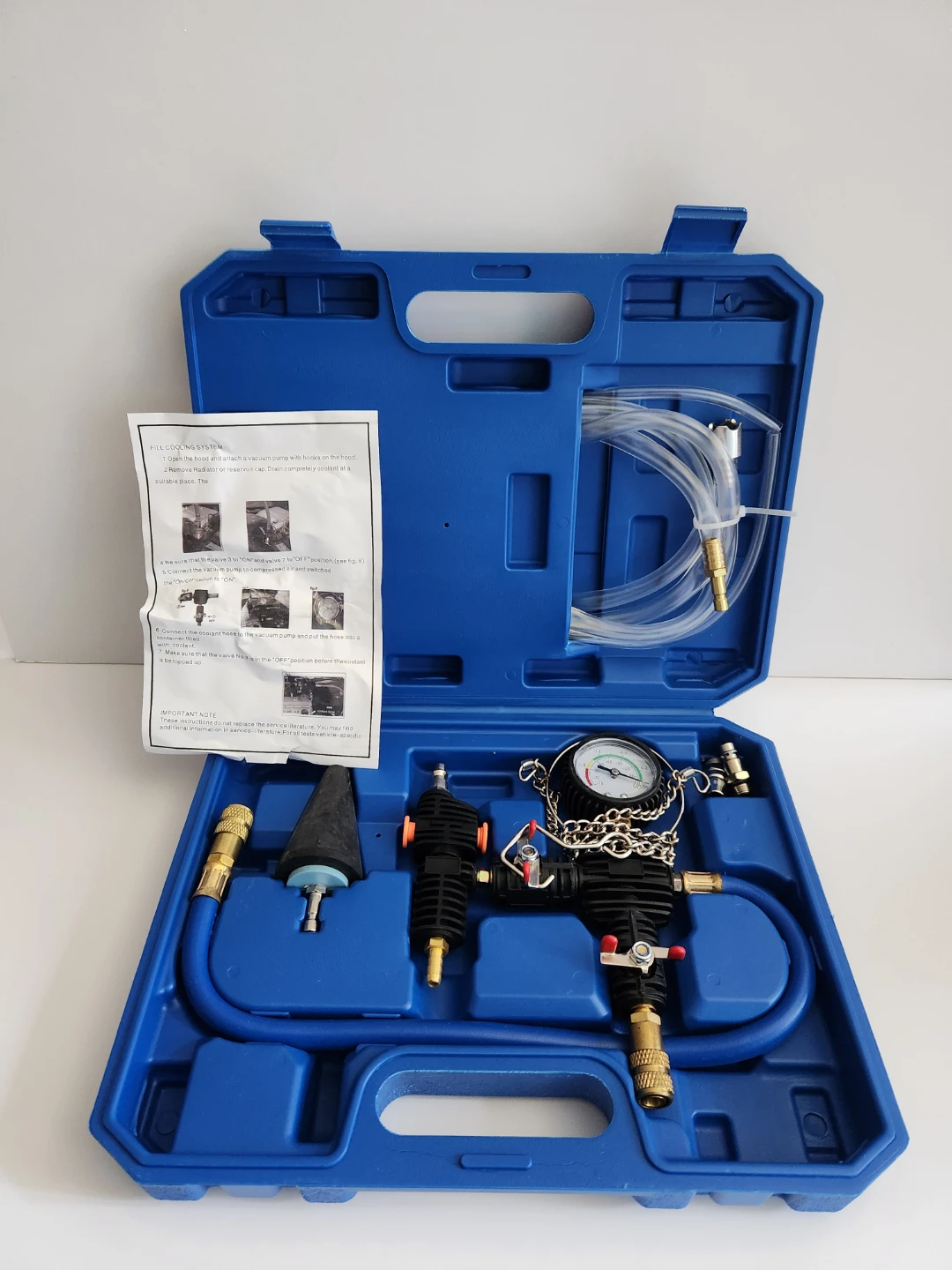 Cooling System Vacuum Purge Coolant Refill Tool Kit Set