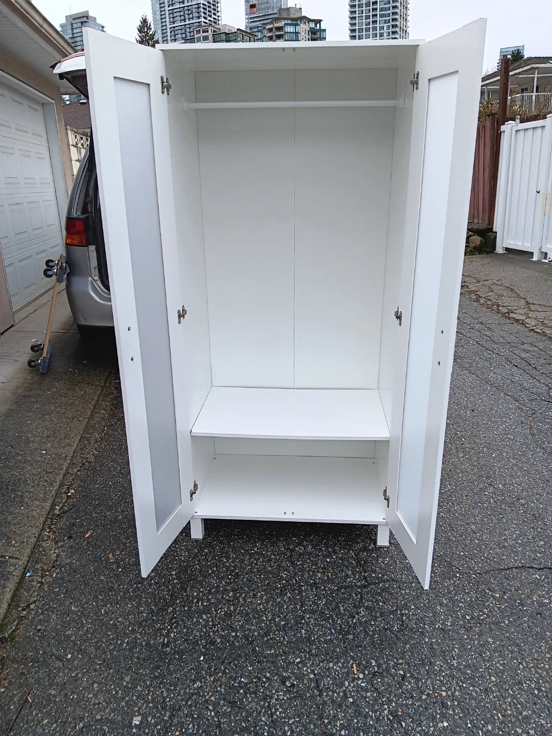 White Double Door Wardrobe Armoire