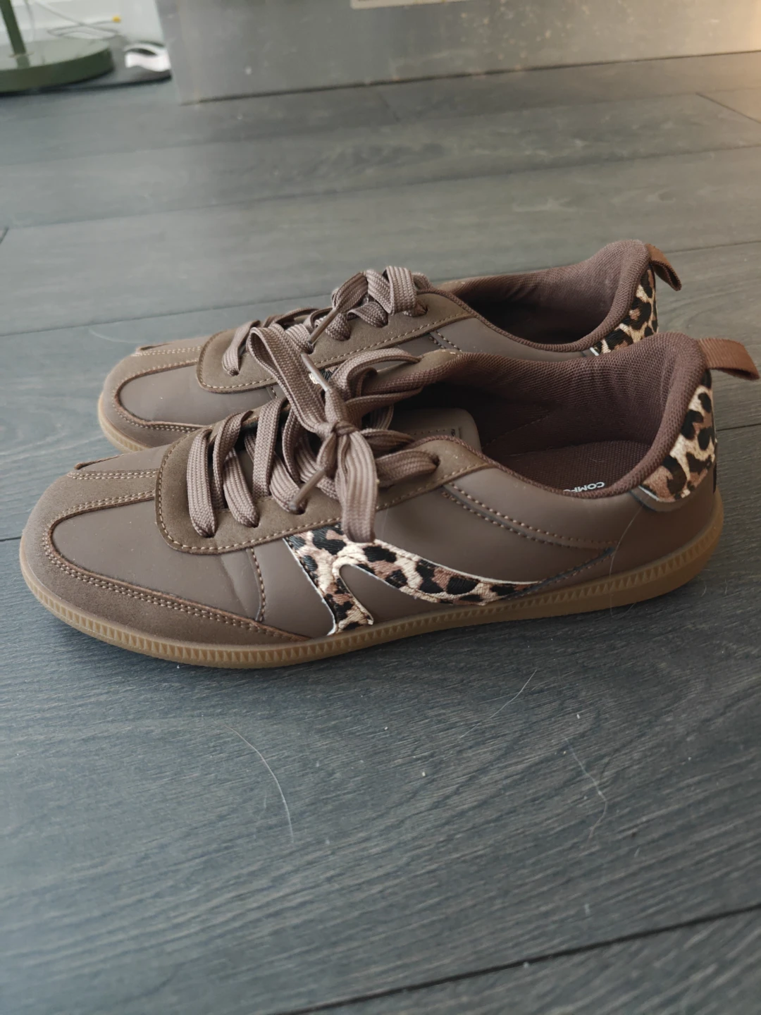 Brown Leopard Print Sneakers