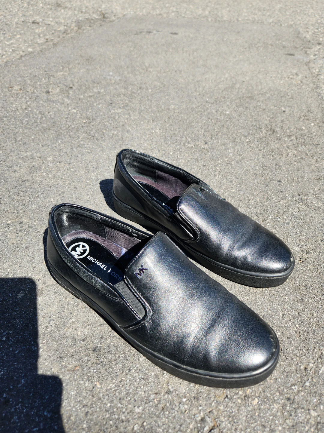 Michael Kors Black Leather Slip-On Shoes - photo 2