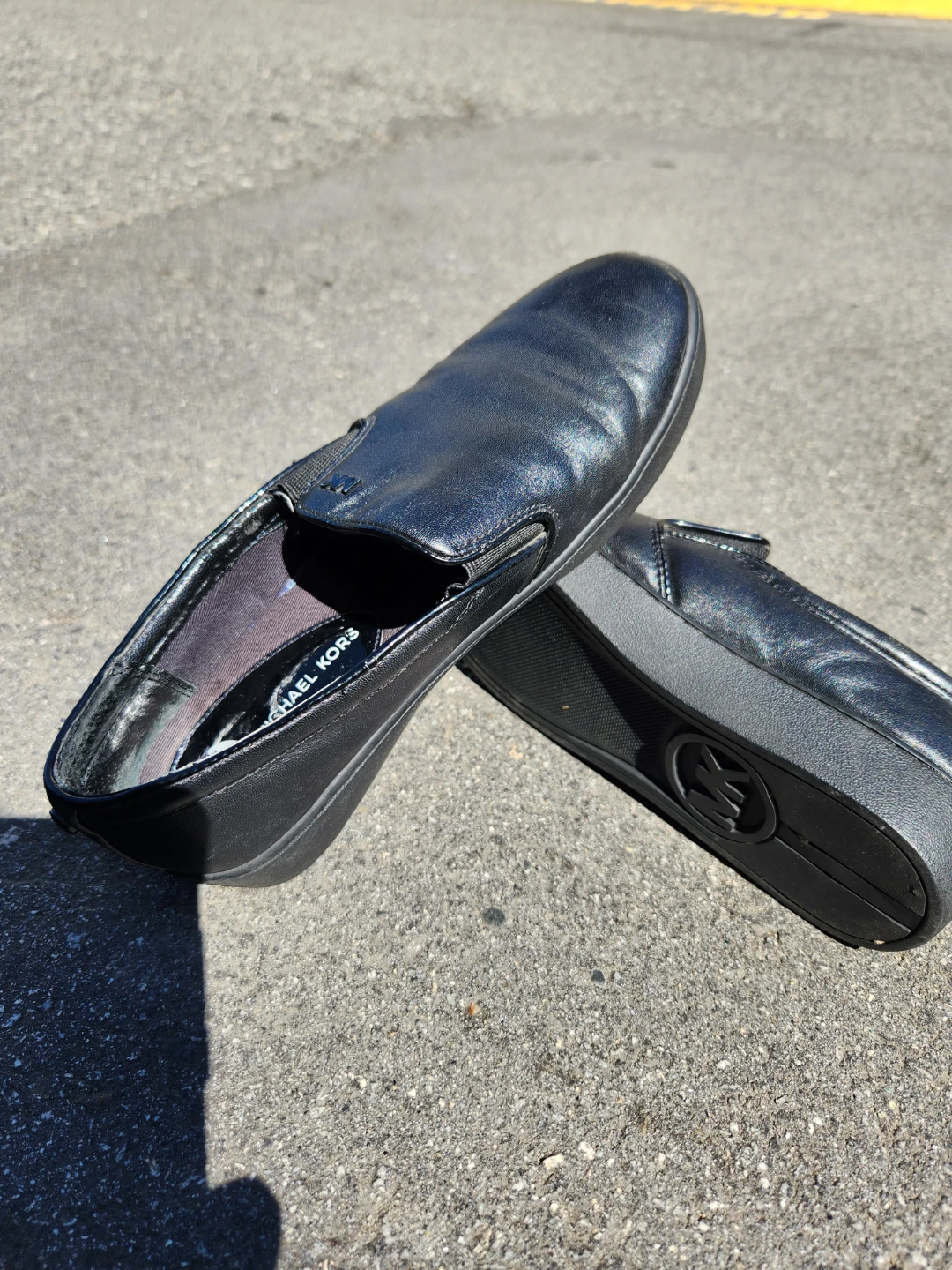 Michael Kors Black Leather Slip-On Shoes - photo 4