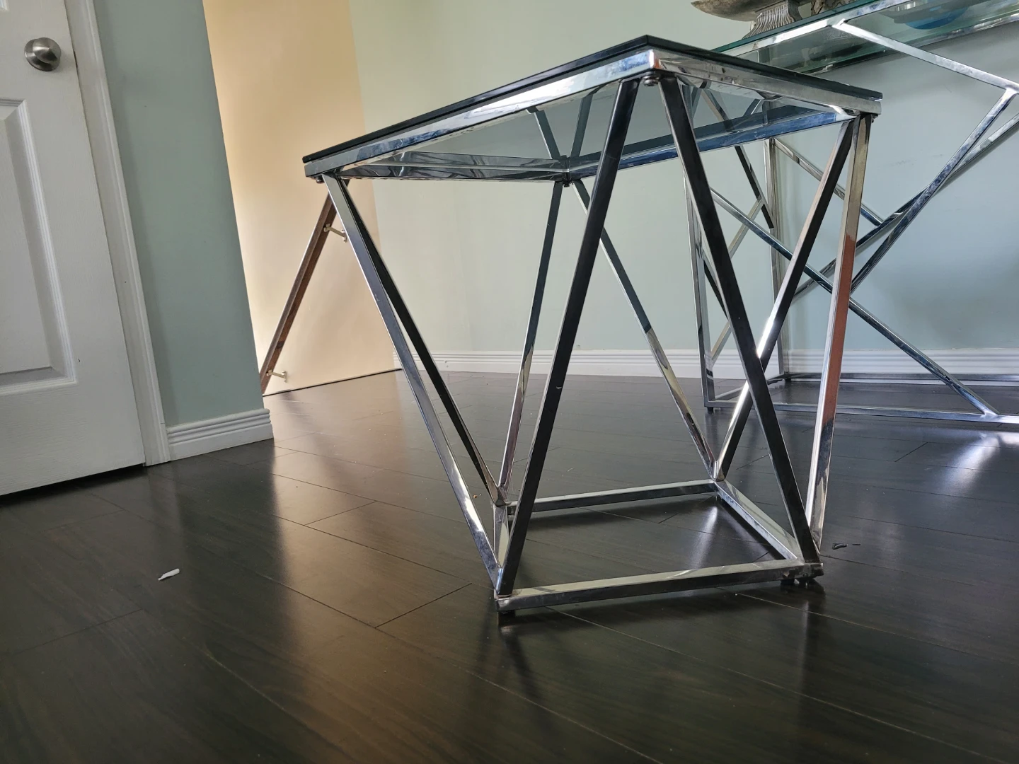 Glass and Metal Coffee Table and a corner table - photo 5