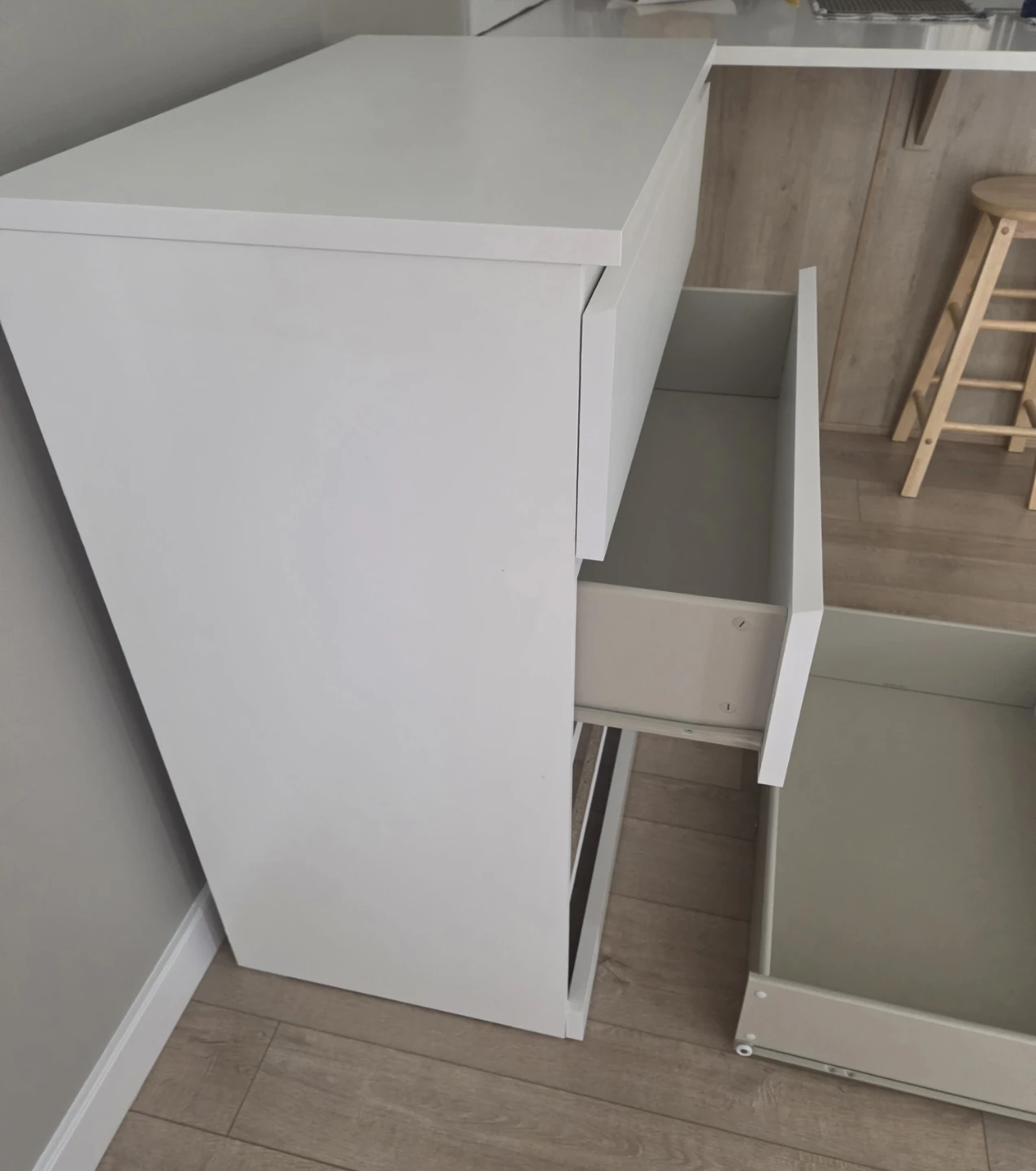 White 3-Drawer Dresser/Cabinet - photo 5
