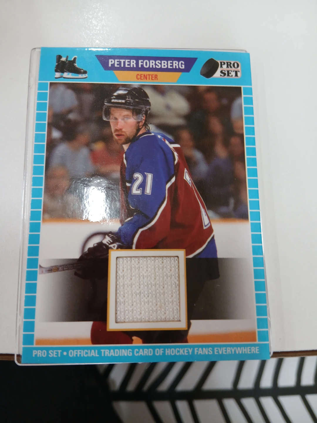 Pro Set Peter Forsberg Game-Used Memorabilia Hockey Card