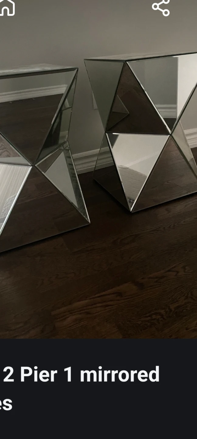 Pier 1 Mirrored Accent Tables (Set of 2)