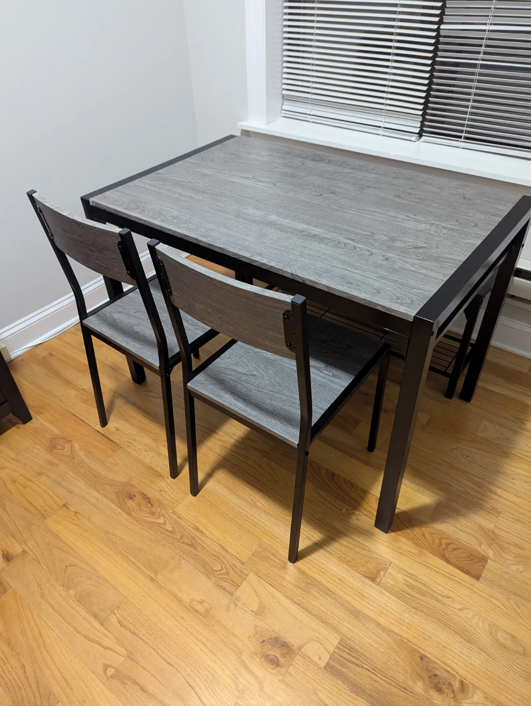 3-Piece Dining Set: Table, 2 Chairs, and Bench