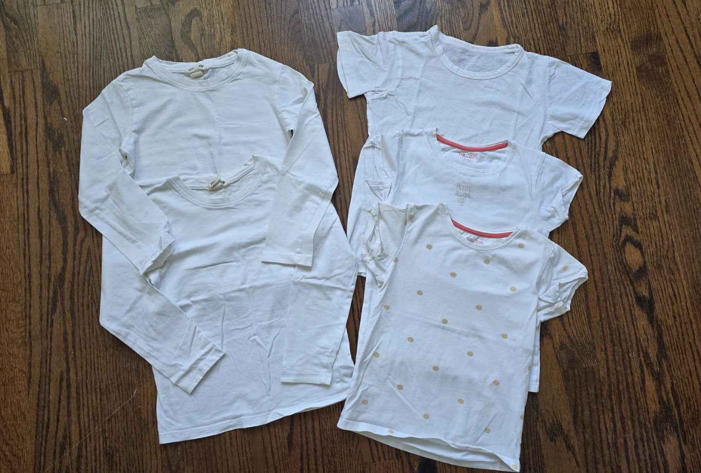 Bundle of 4 White Kids T-Shirts - Size 6Y