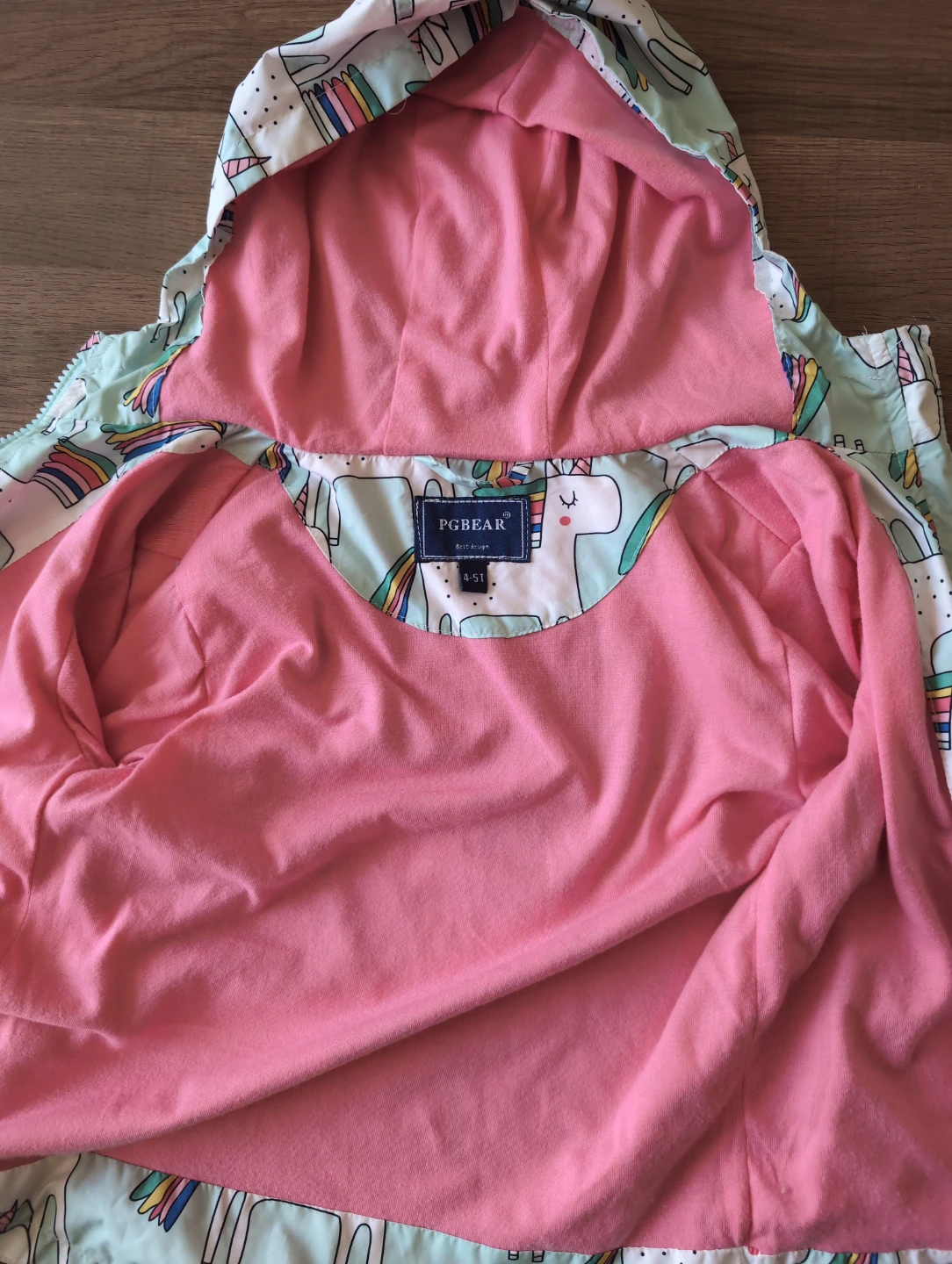 PG Bear Kids Unicorn Rain Jacket - Size 4-5 - photo 3