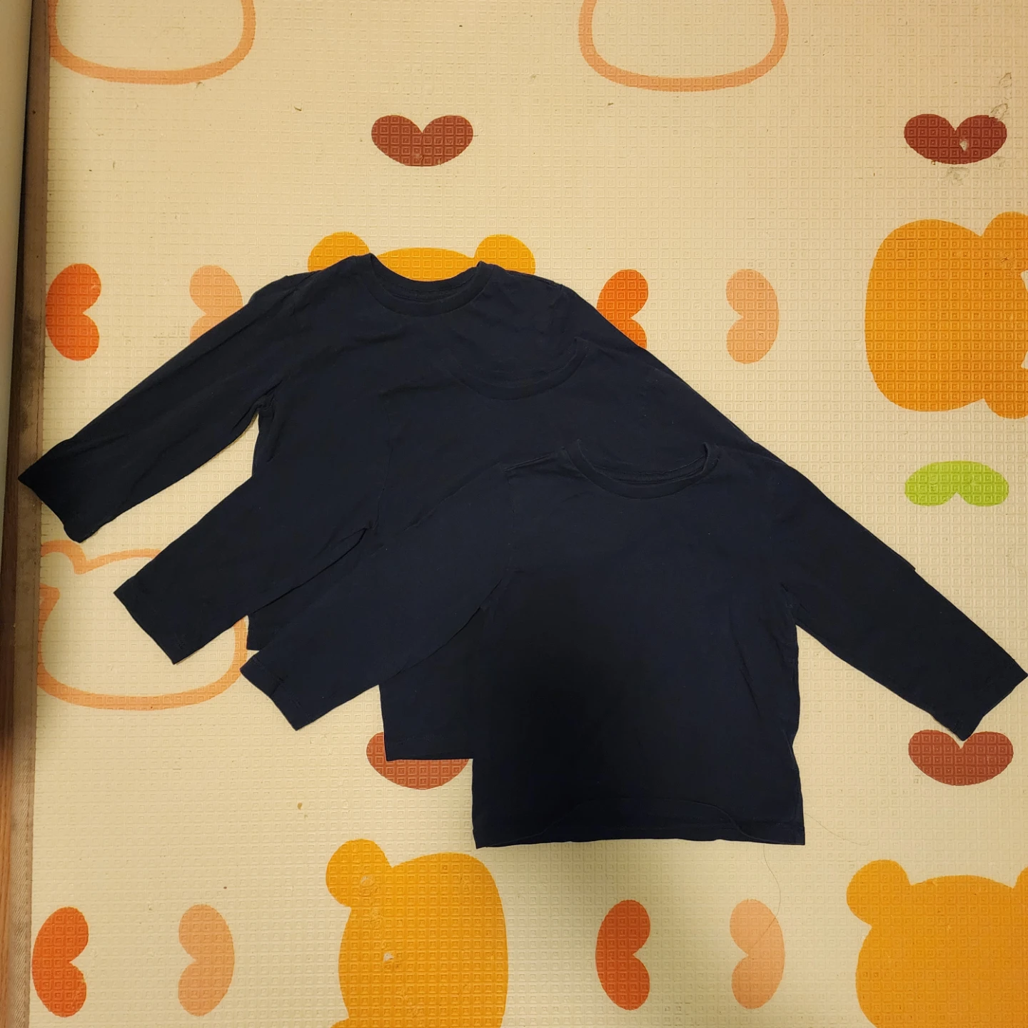 Amazon Essentials Navy Long Sleeve Shirts (2T)