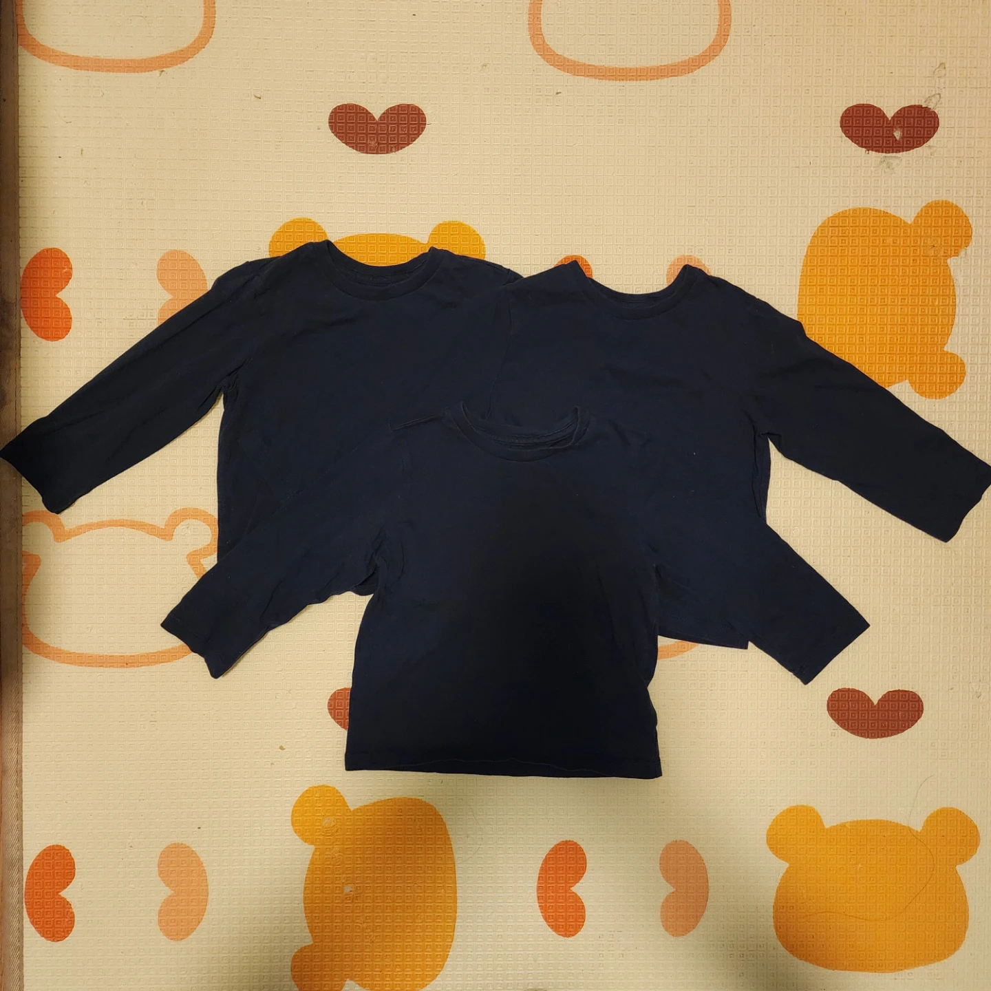 Amazon Essentials Navy Long Sleeve Shirts (2T) - photo 2