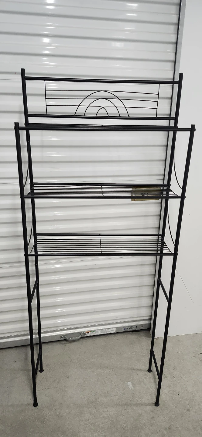 Metal washroom shelf