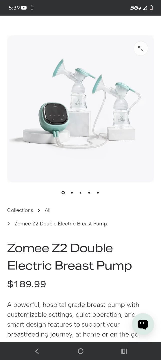 Zomee Z2 Double Electric Breast Pump