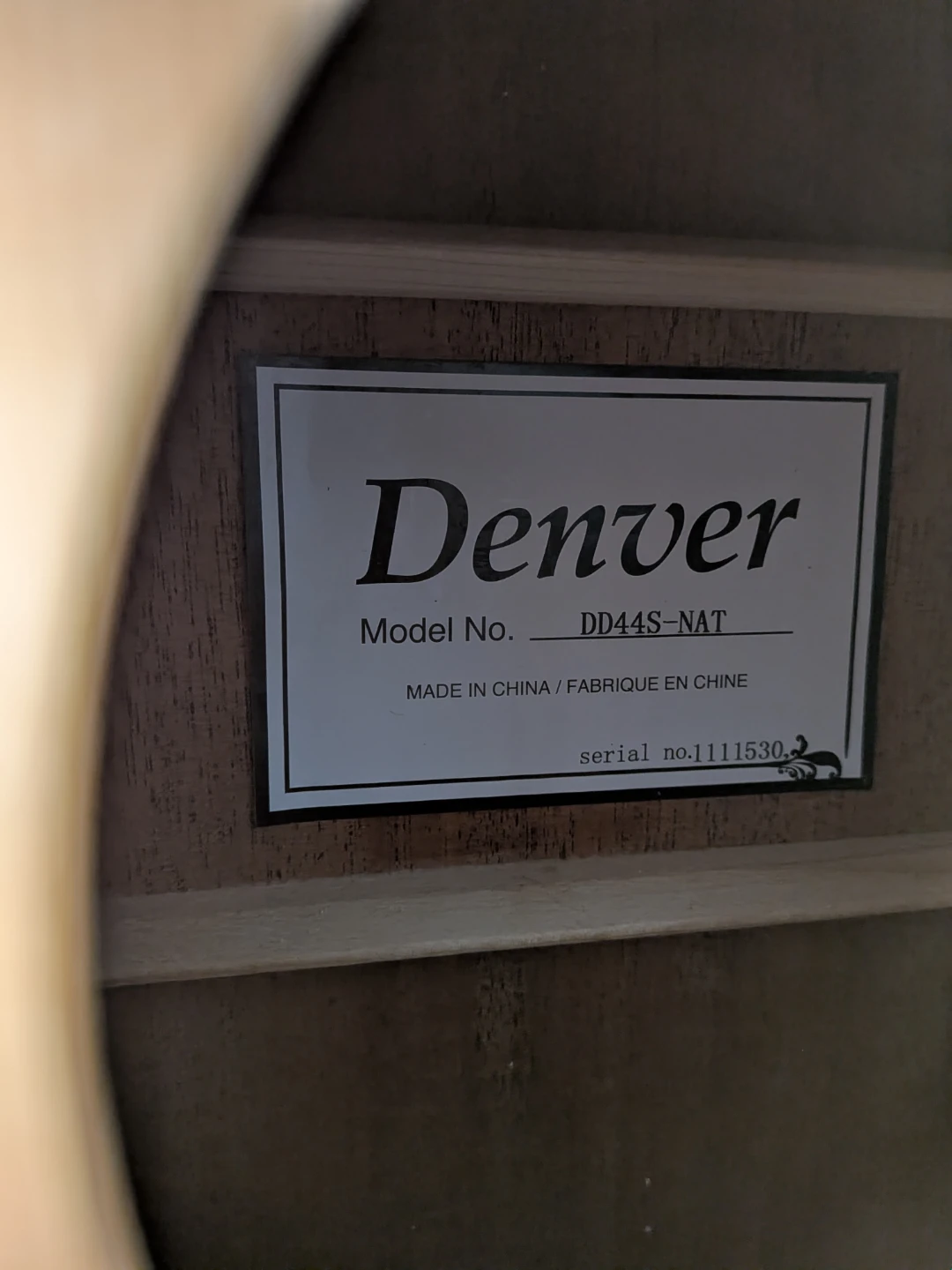 Denver Acoustic Guitar DD44S-NAT - photo 3