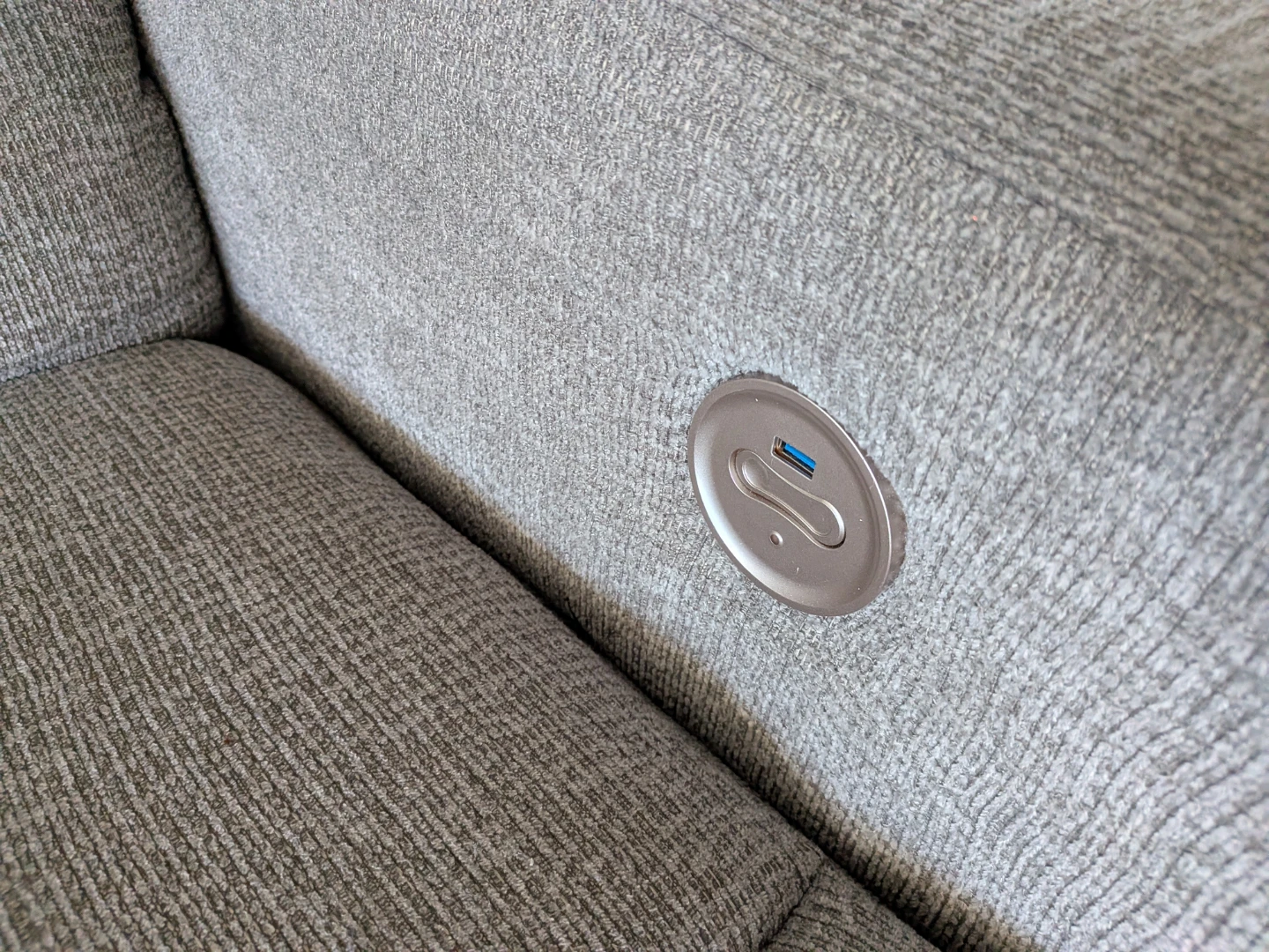 Grey Sectional Reclining Sofa - photo 4