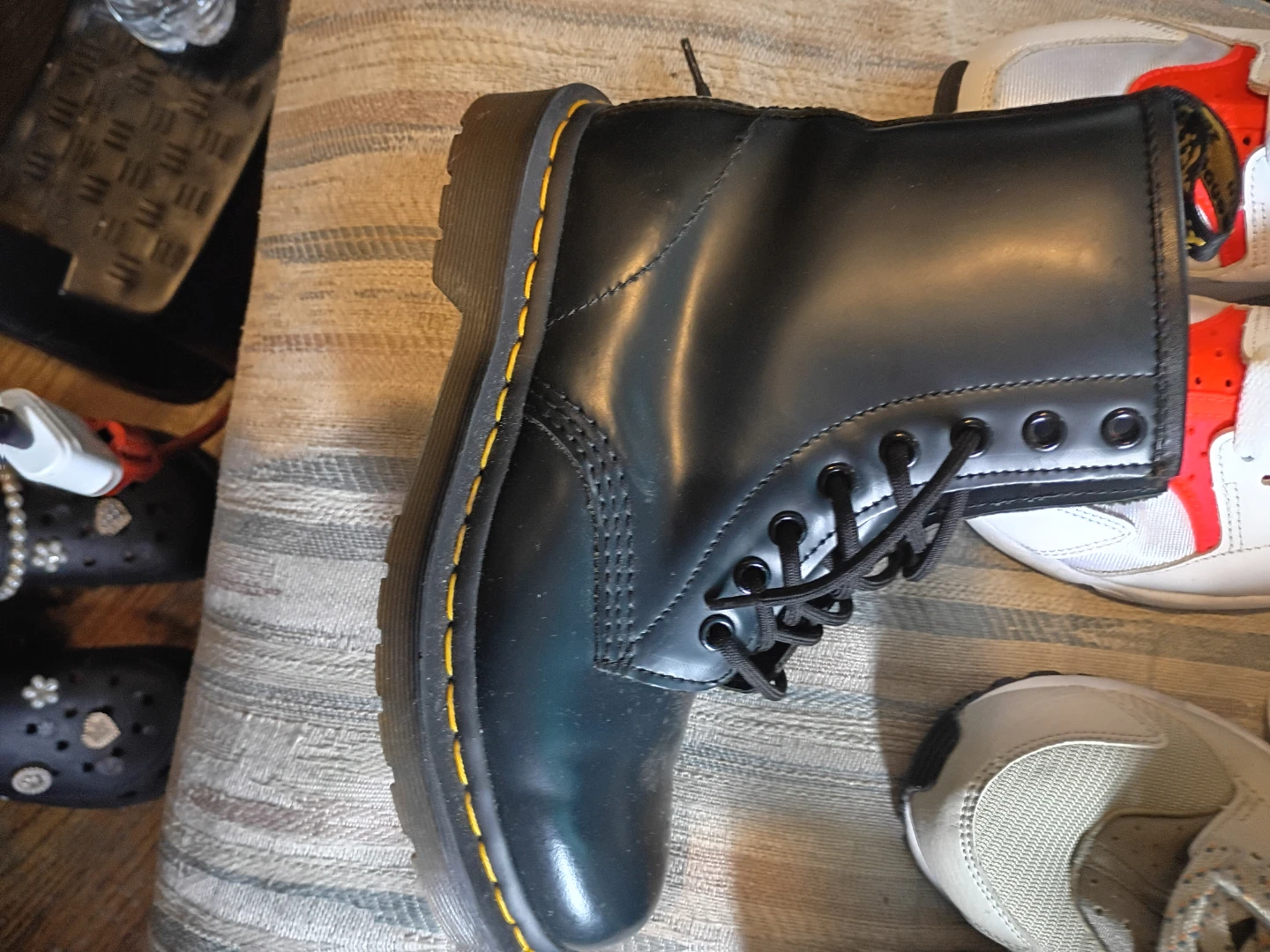Black Studded High Heel Ankle Boots - photo 3