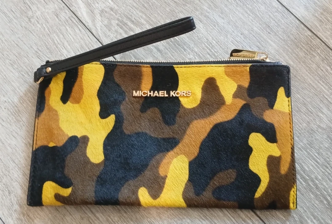 Michael Kors Camo Wristlet Clutch